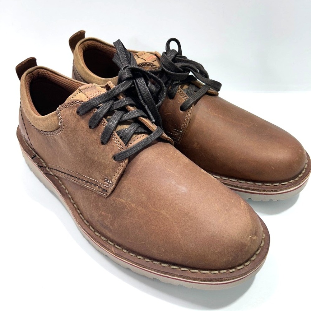 Clarks Eastridge Leather Low Oxford‎ Men's Light Brown US 7W